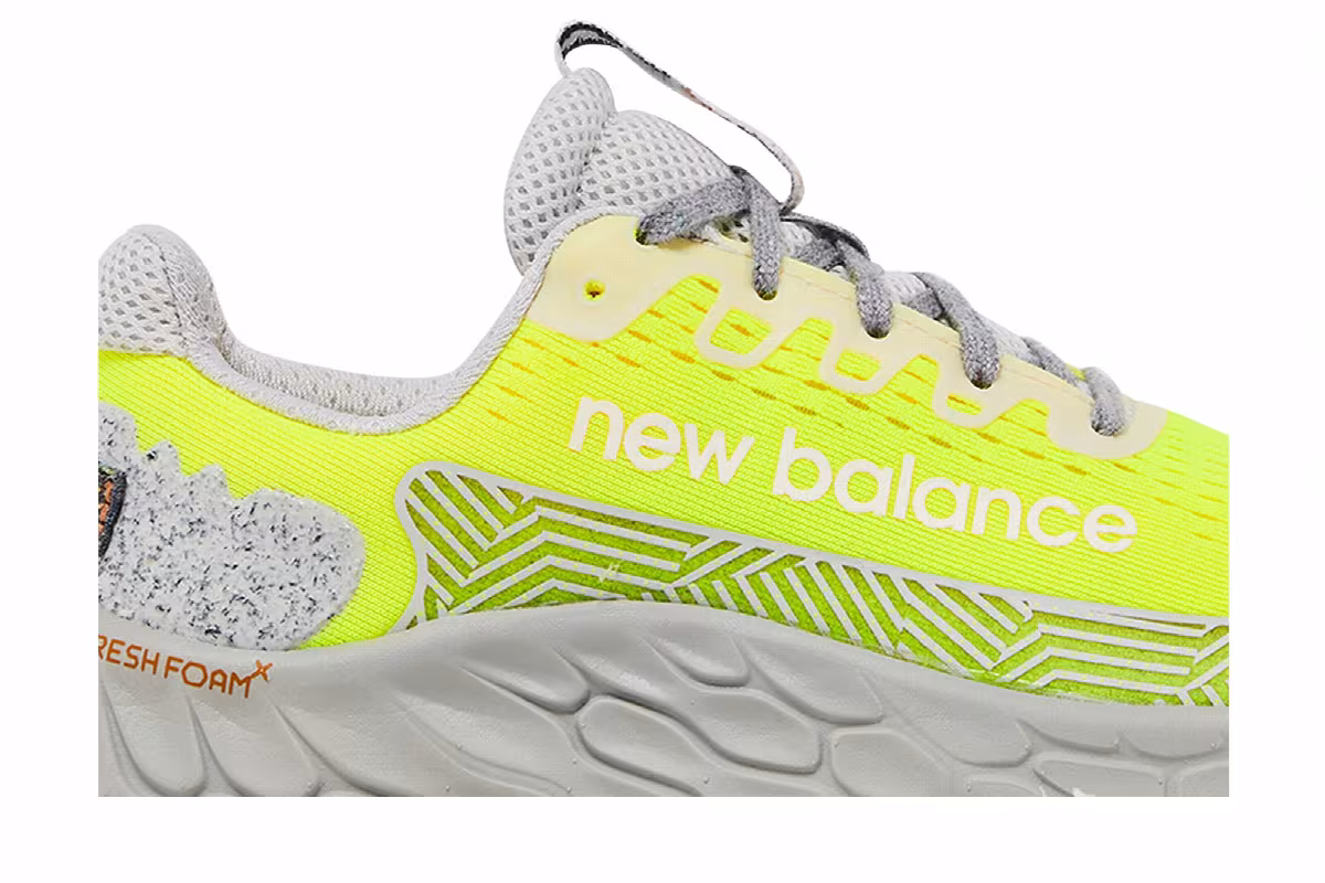 New Balance Women's Fresh Foam X More Trail v3 Wide Yellow Concrete, view 3