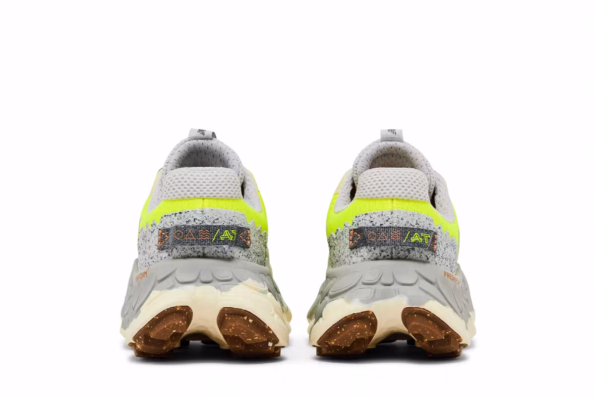 New Balance Women's Fresh Foam X More Trail v3 Wide Yellow Concrete, view 7