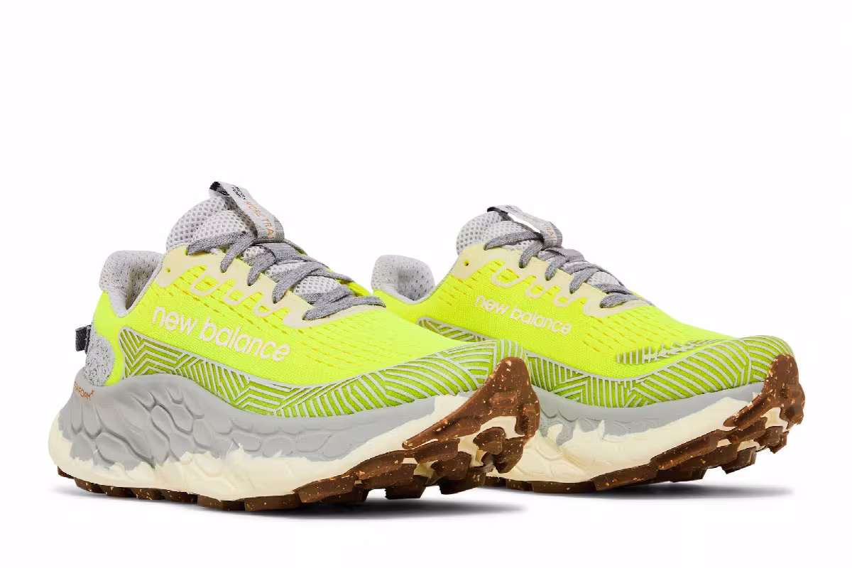 New Balance Women's Fresh Foam X More Trail v3 Wide Yellow Concrete, view 9