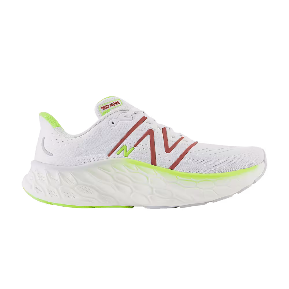 New Balance Fresh Foam X More v4 4E Wide Quartz Grey Brick Red