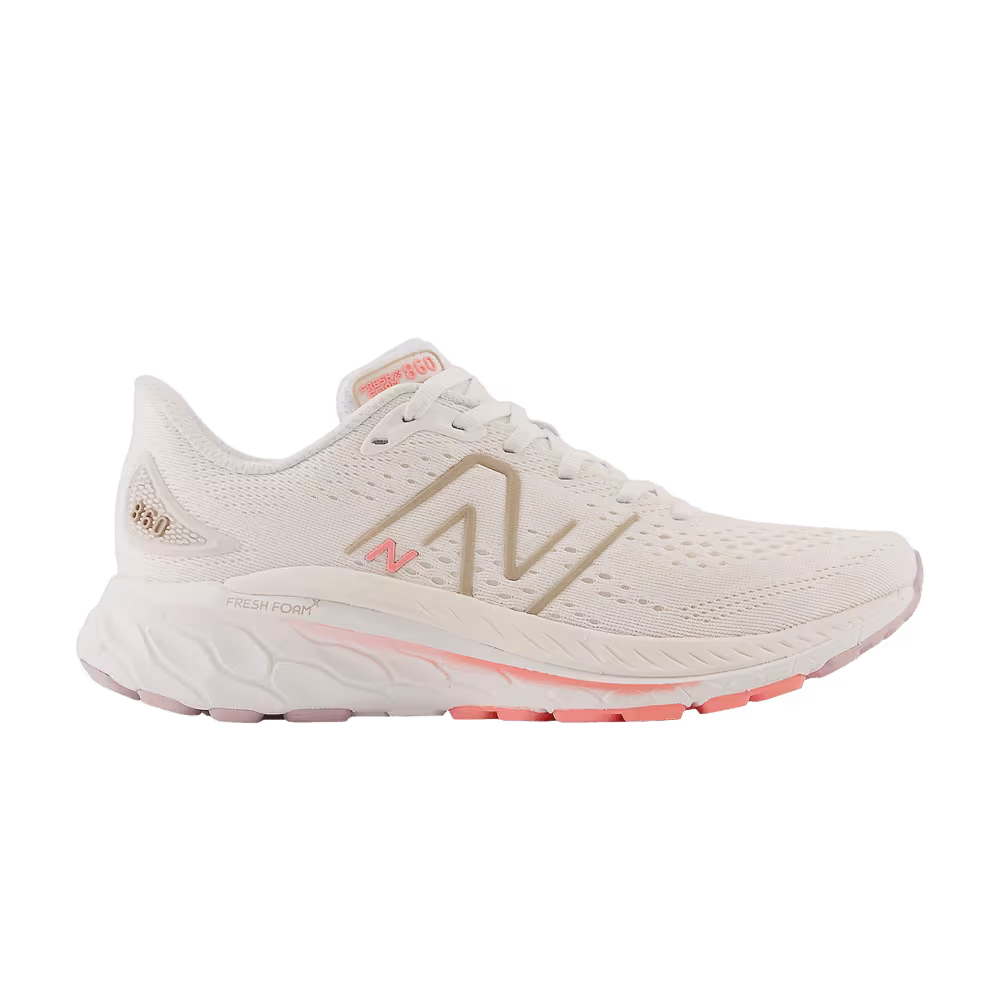 New Balance Women's Fresh Foam X 860v13 2E Wide White Gold Grapefruit
