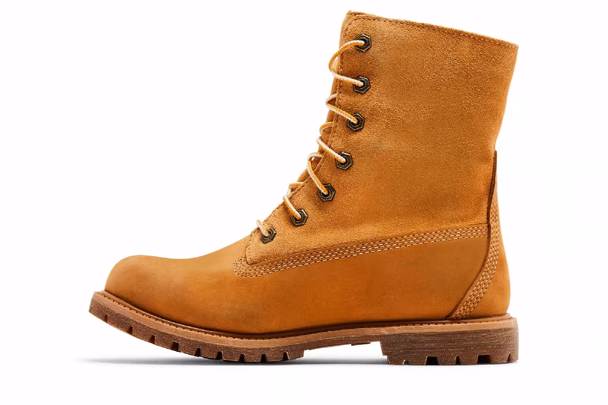 Timberland Women's Fleece Fold Down Boot Wheat, view 4