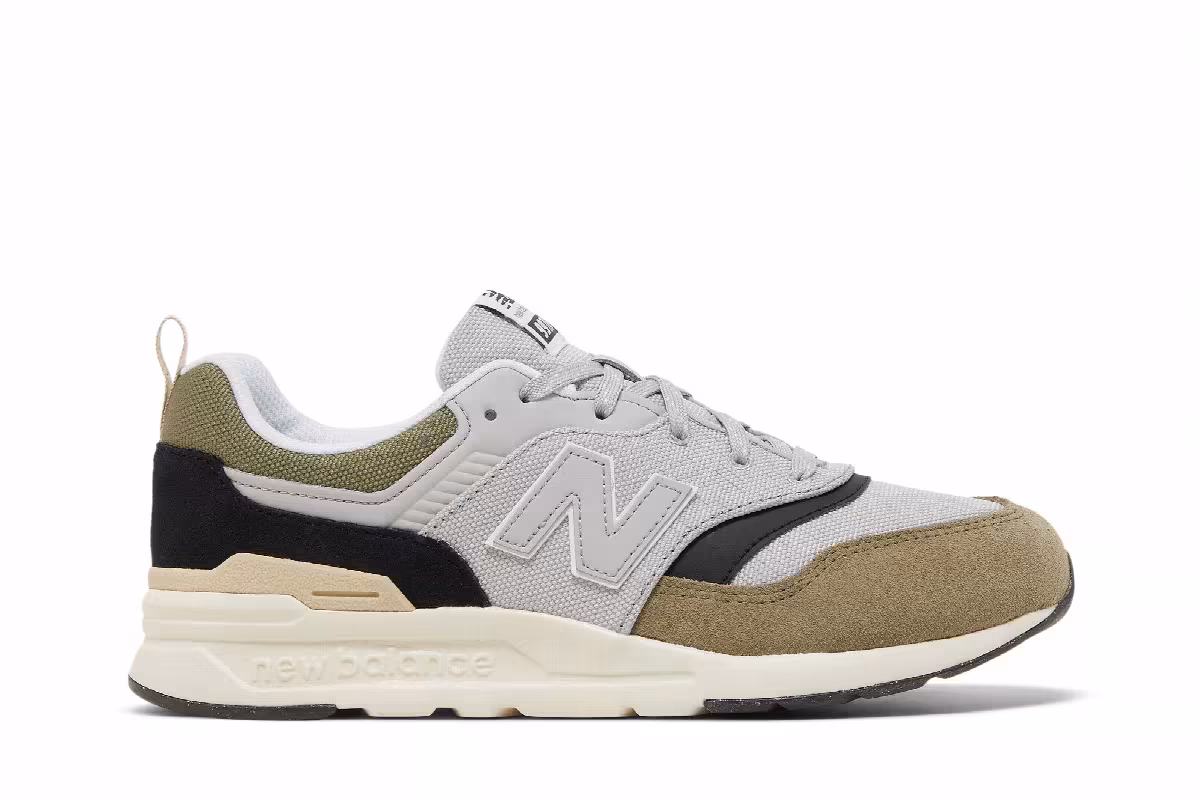 New Balance 997H Big Kid Wide Raincloud Olive, view 2
