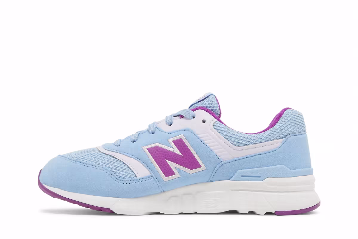 New Balance 997H Big Kid Wide Blue Purple Punch, view 4