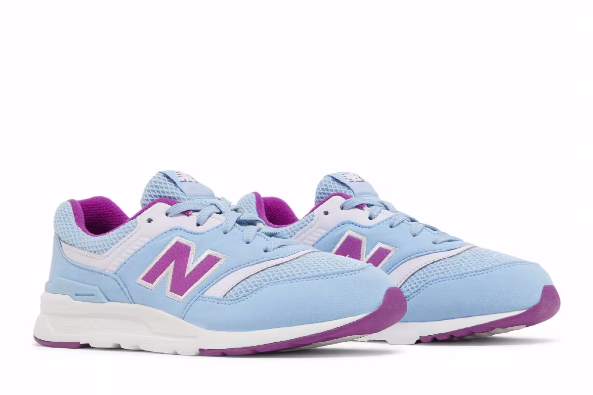 New Balance 997H Big Kid Wide Blue Purple Punch, view 9