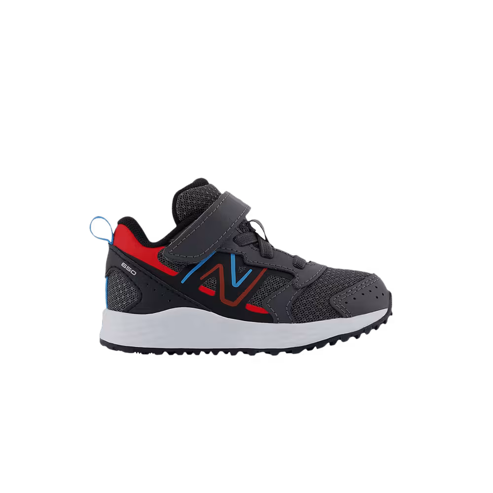 New Balance Fresh Foam 650 Bungee Lace Top Strap Toddler X-Wide Magnet Neo Flame