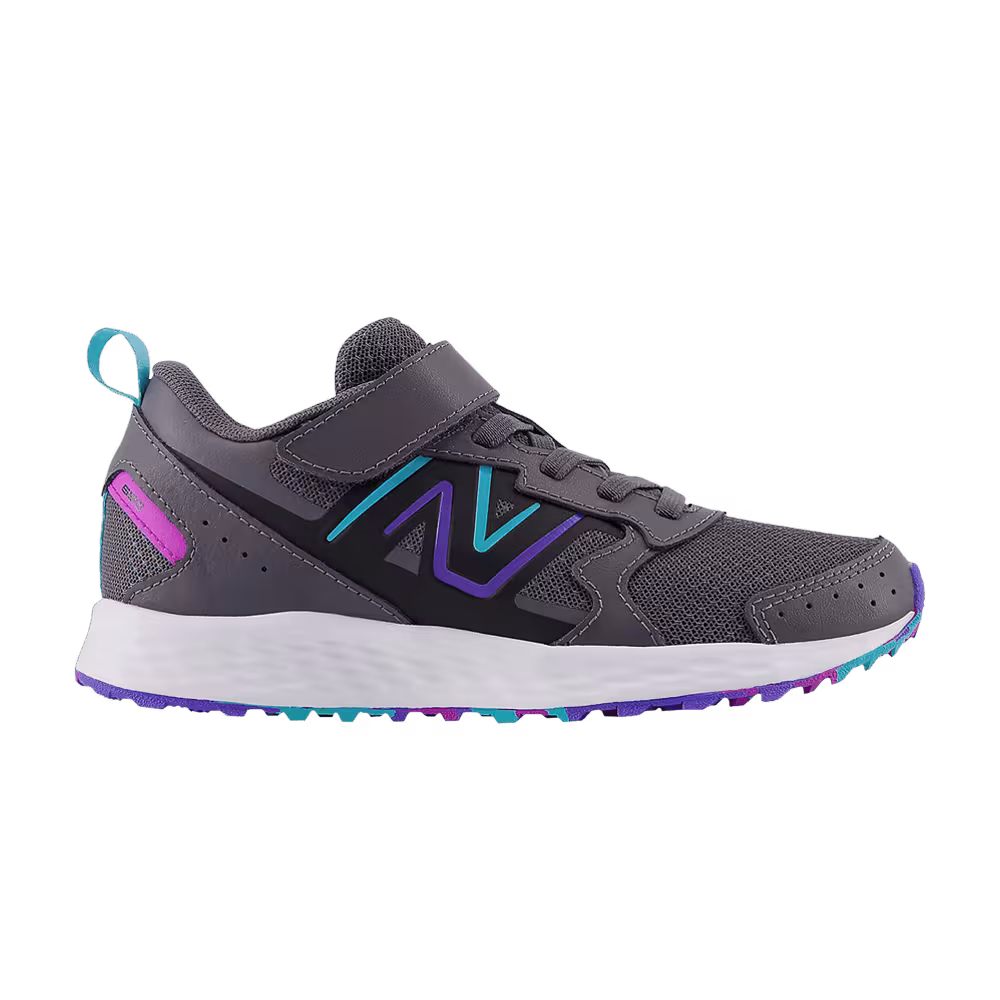 New Balance Fresh Foam 650 Bungee Lace Top Strap Big Kid Wide Magnet Electric Indigo