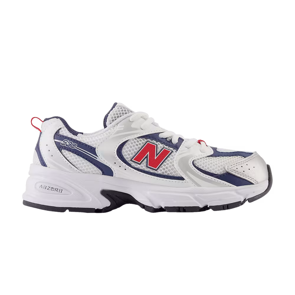 New Balance 530 Big Kid White Team Red Navy