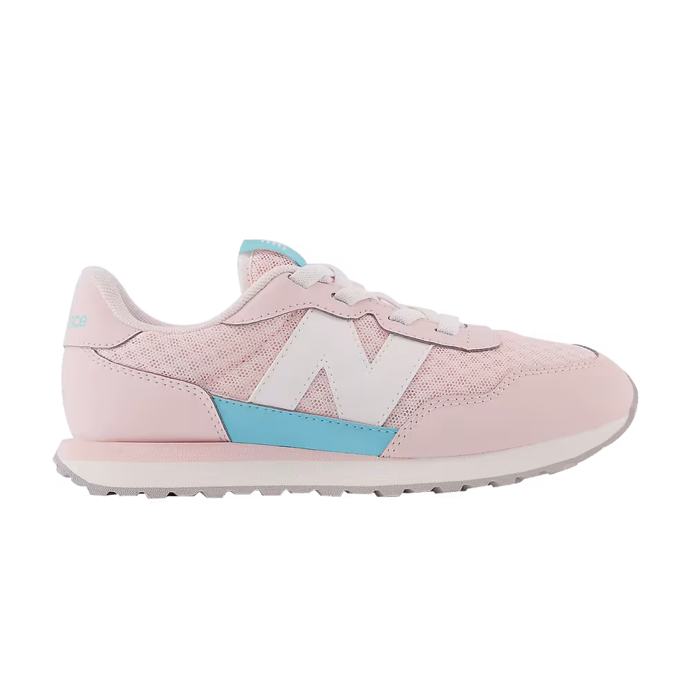 New Balance 237 Bungee Lace Little Kid Wide Shell Pink Light Blue