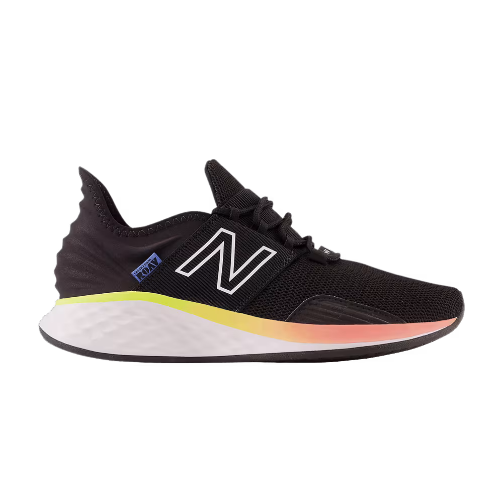 New Balance Women's Fresh Foam Roav Wide Black Blaze Orange