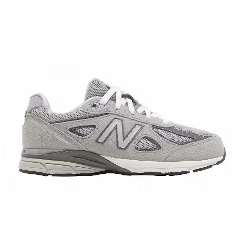 New Balance 990v4 Big Kid Wide 'Kool Grey Silver Filigree'