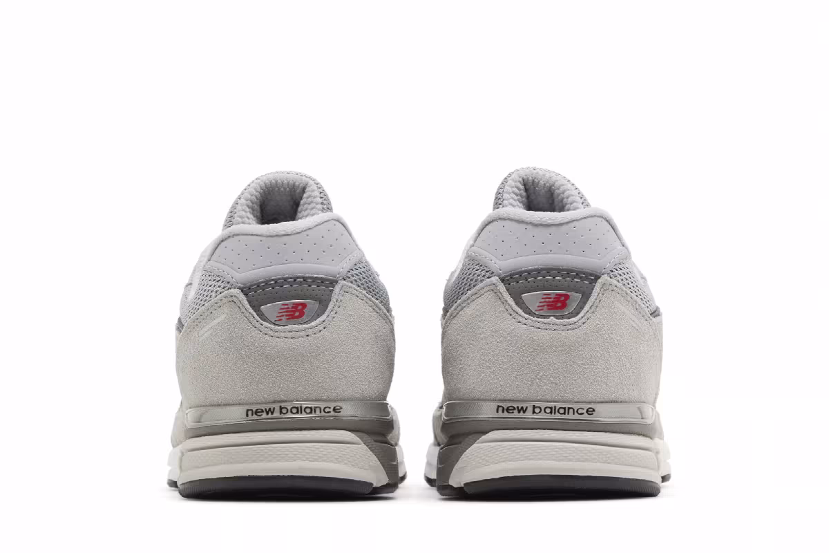 New Balance 990v4 Big Kid Wide Kool Grey Silver Filigree, view 7