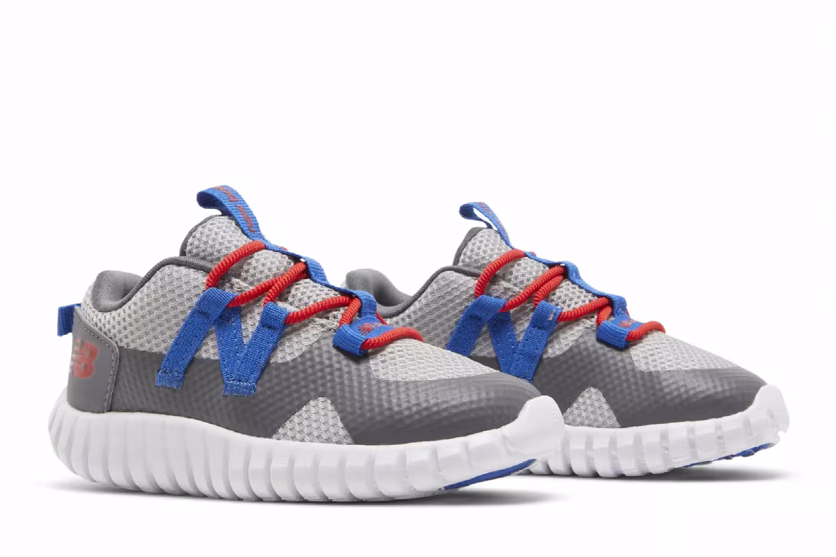 New Balance Playgruv v2 Bungee Toddler Grey True Red, view 9