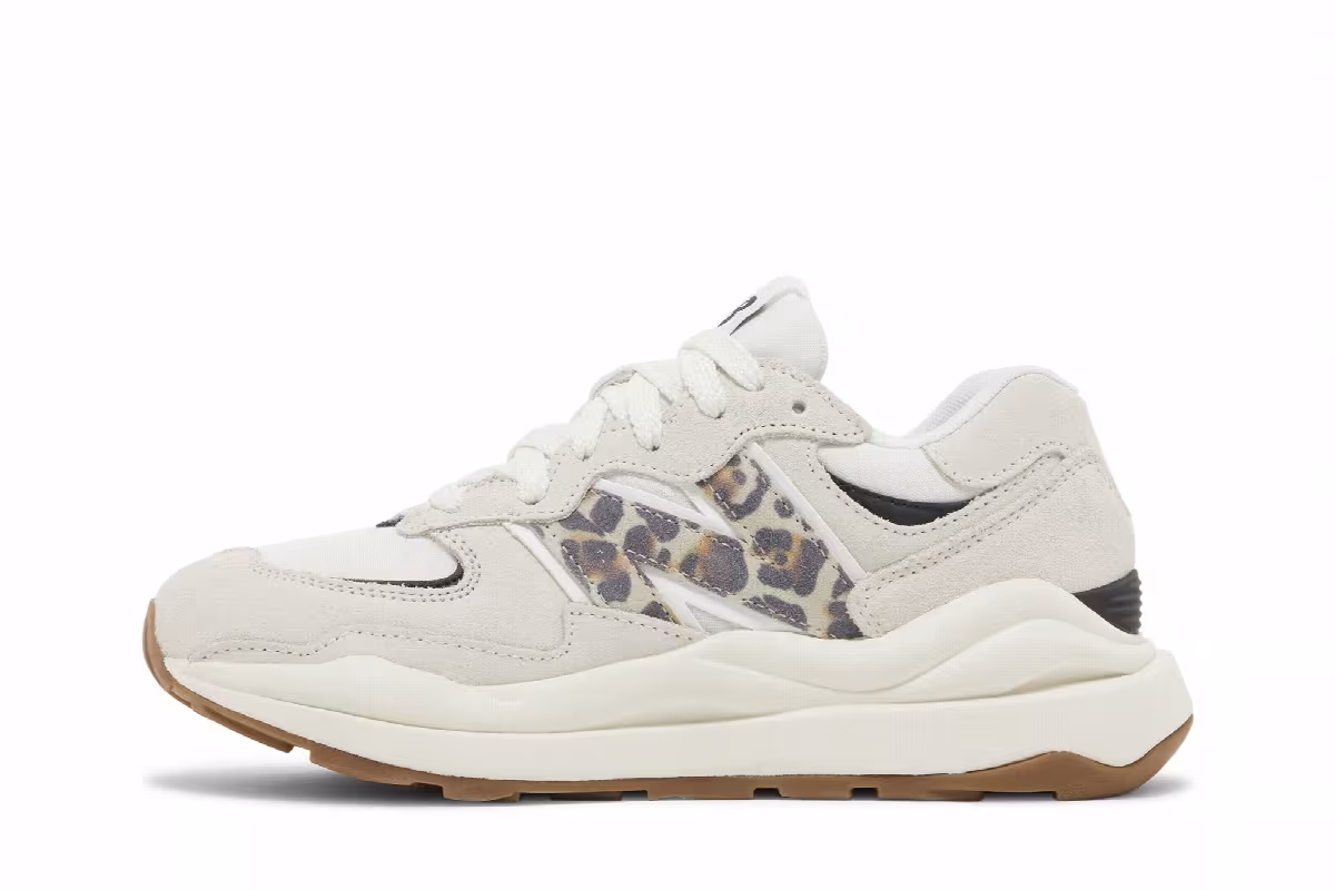 New Balance Women's 57/40 Sea Salt Leopard, view 4