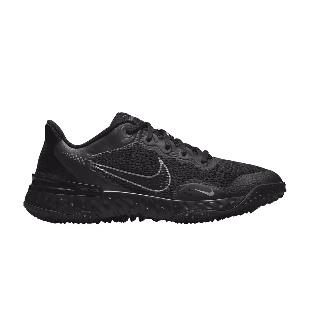 Nike Women's Alpha Huarache Elite 3 Turf Black Metallic Dark Grey