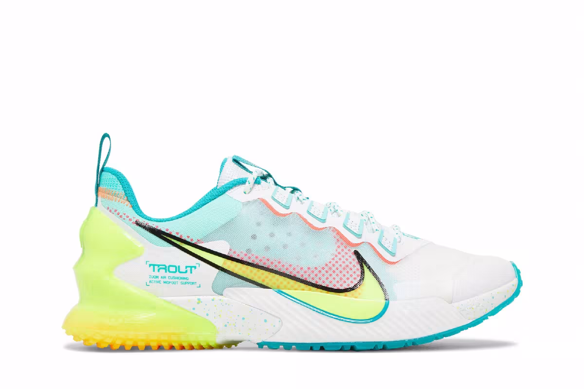 Nike Force Zoom Trout LTD TF White Aurora Green Volt, view 2