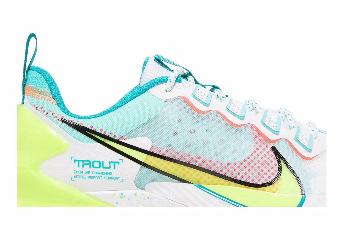 Nike Force Zoom Trout LTD TF White Aurora Green Volt, view 3