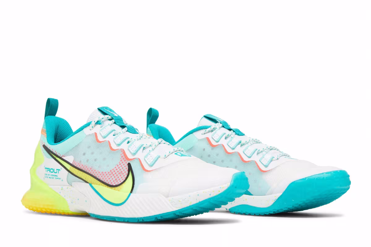Nike Force Zoom Trout LTD TF White Aurora Green Volt, view 9