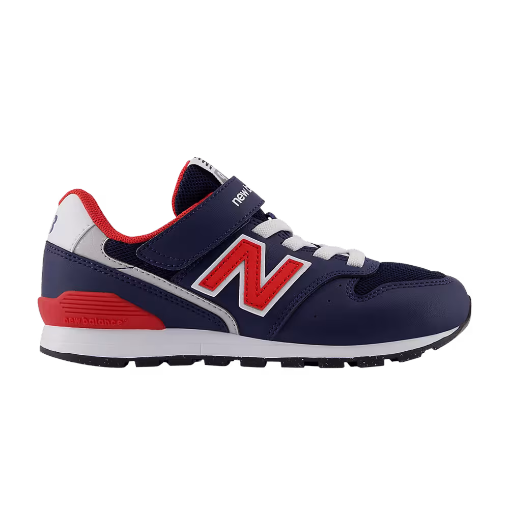 New Balance 996 Hook & Loop Kids Wide Navy Blue Red