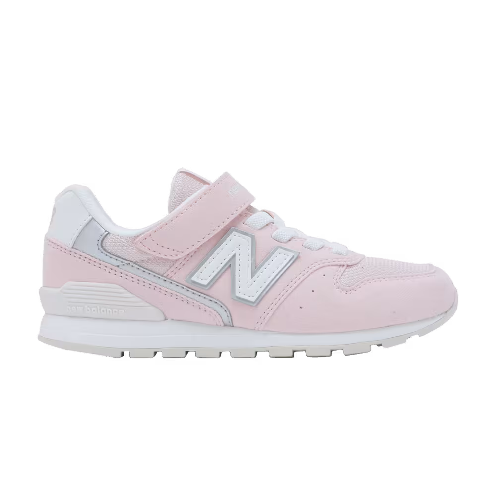 New Balance 996 Bungee Lace Top Strap Big Kid Wide Rose Pink White