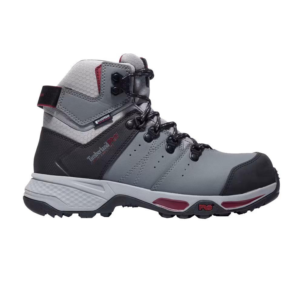 Timberland Women's Switchback Composite Toe Waterproof Work Boot Grey Purple