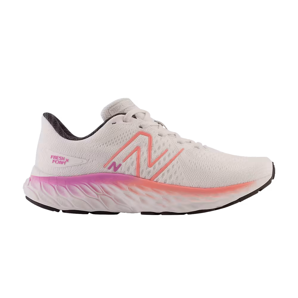 New Balance Women's Fresh Foam X EVOZ v3 Wide White Grapefruit