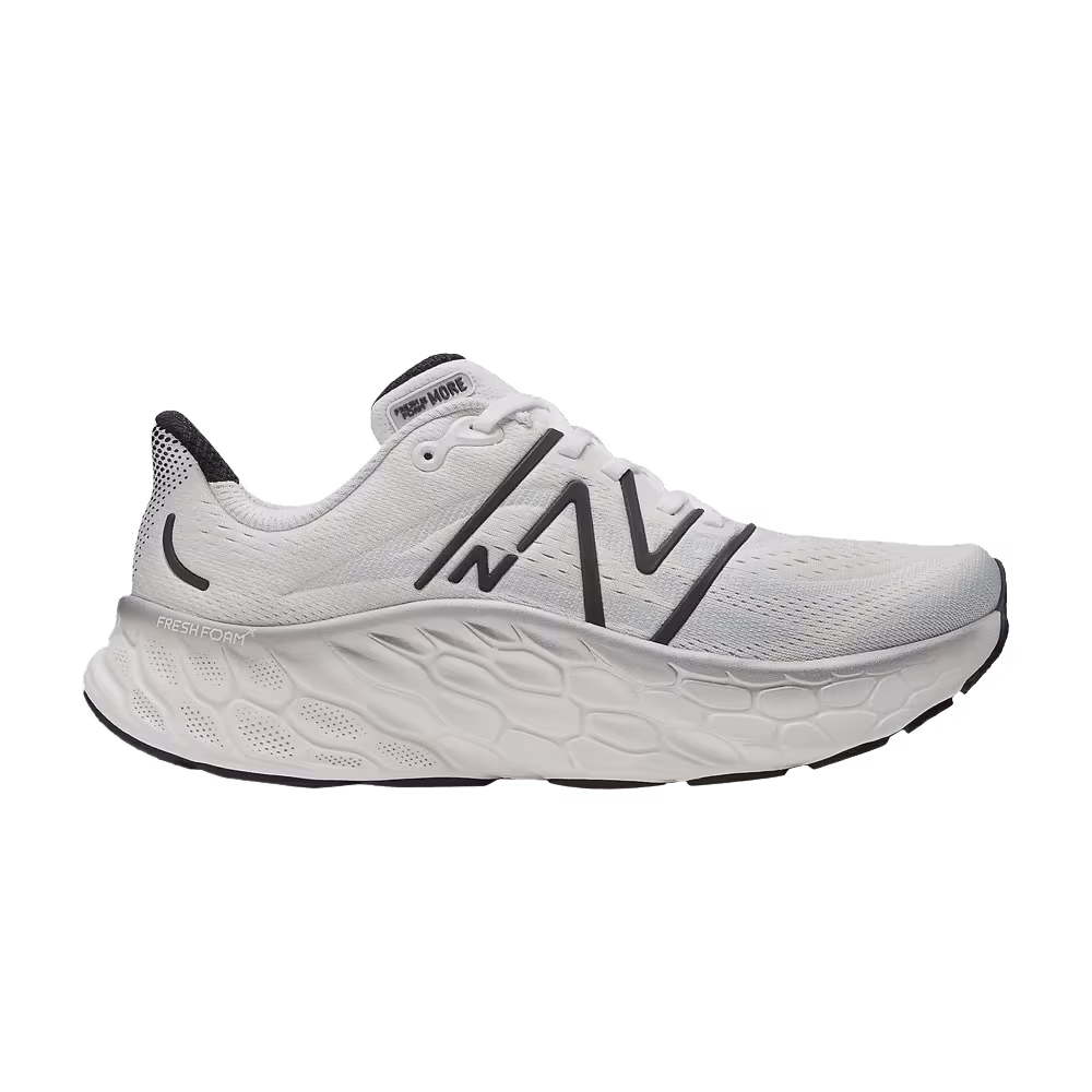 New Balance Fresh Foam X More v4 2E Wide White Black