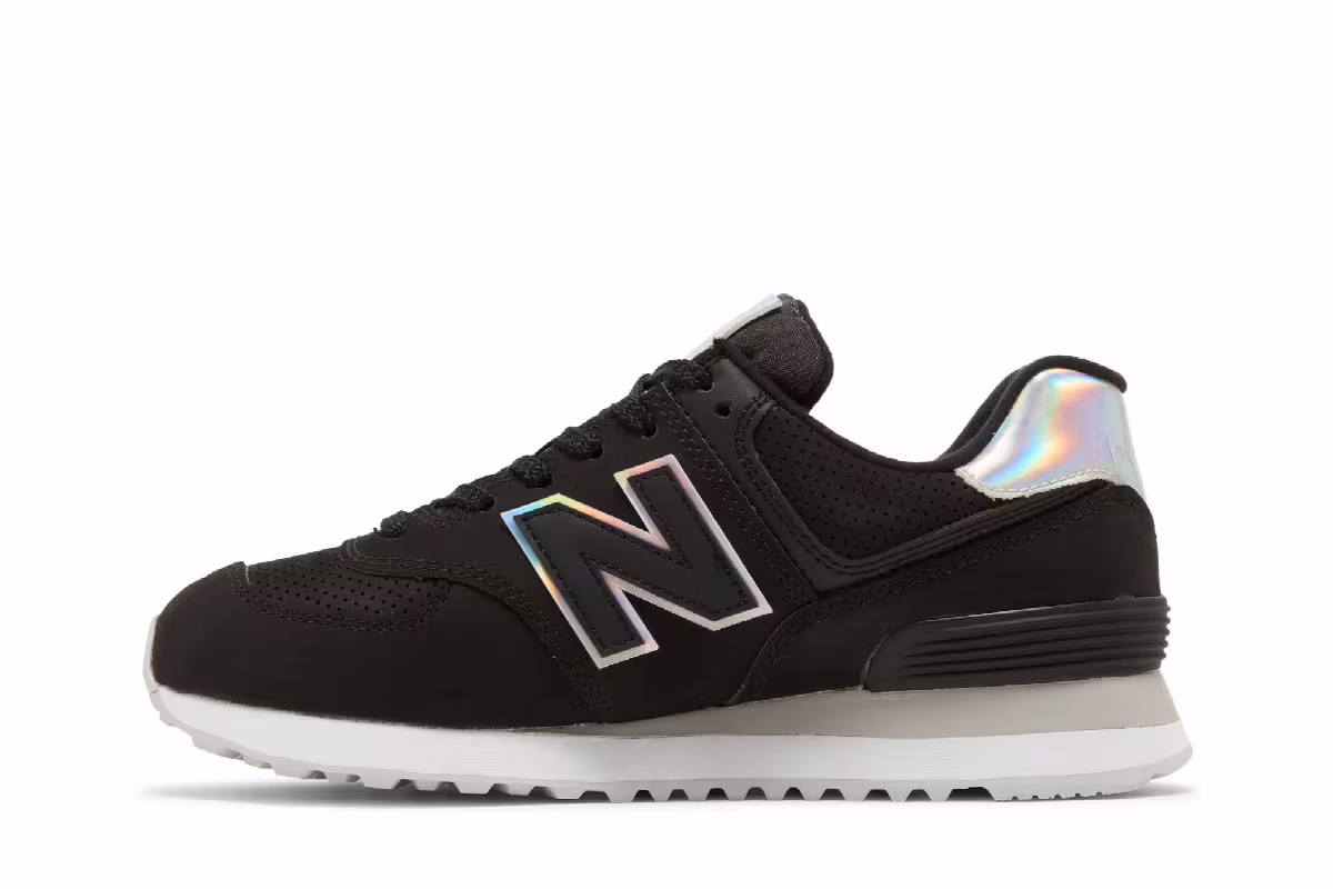 New Balance Women's 574 Black Rain Cloud, view 4