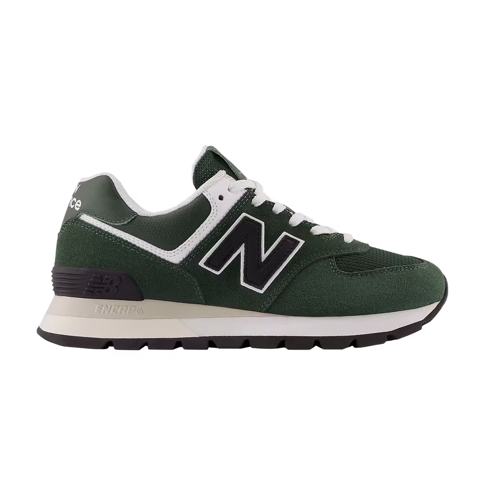 New Balance Women's 574 Rugged Green Black