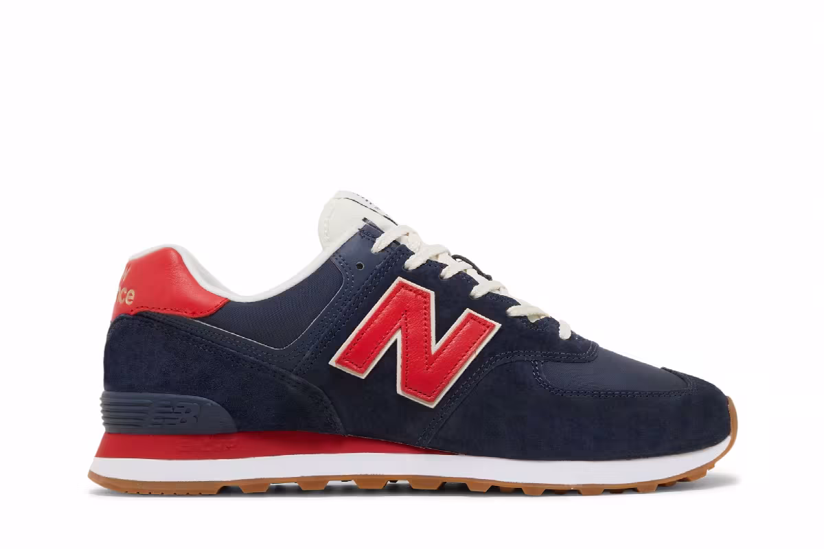 New Balance 574 Navy Red, view 2