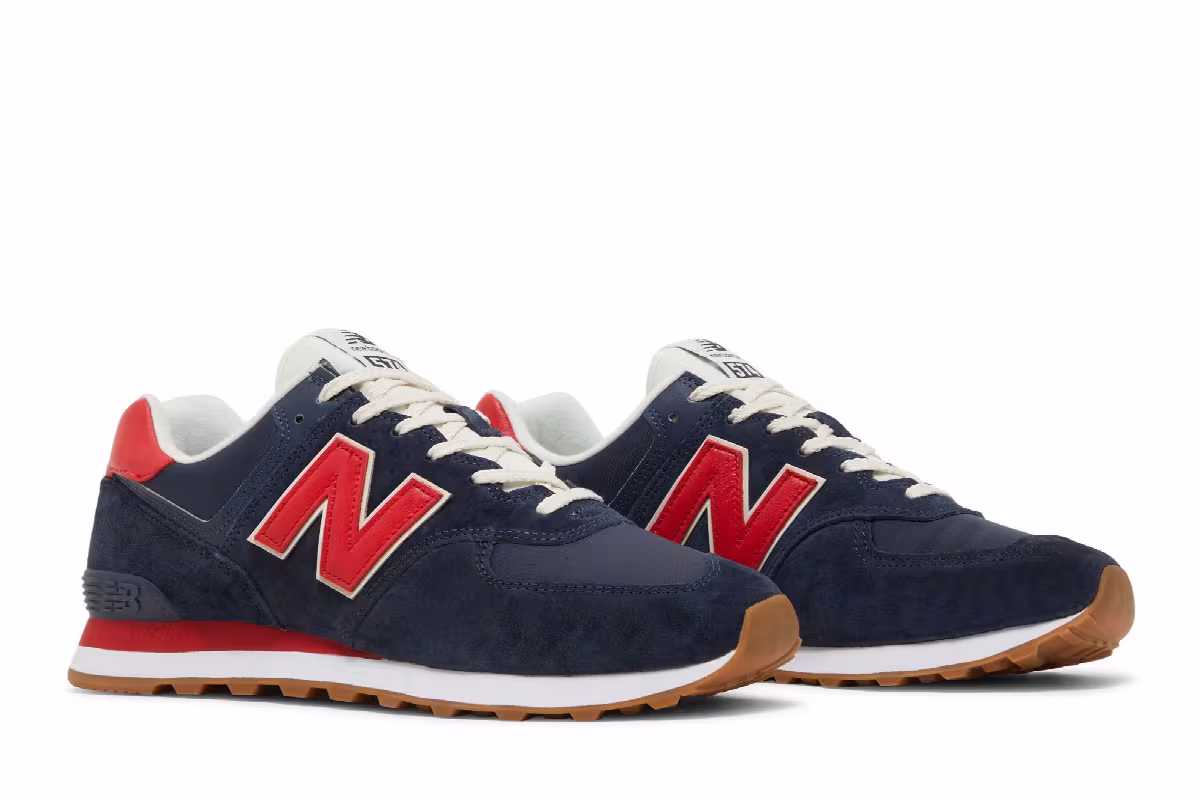 New Balance 574 Navy Red, view 9
