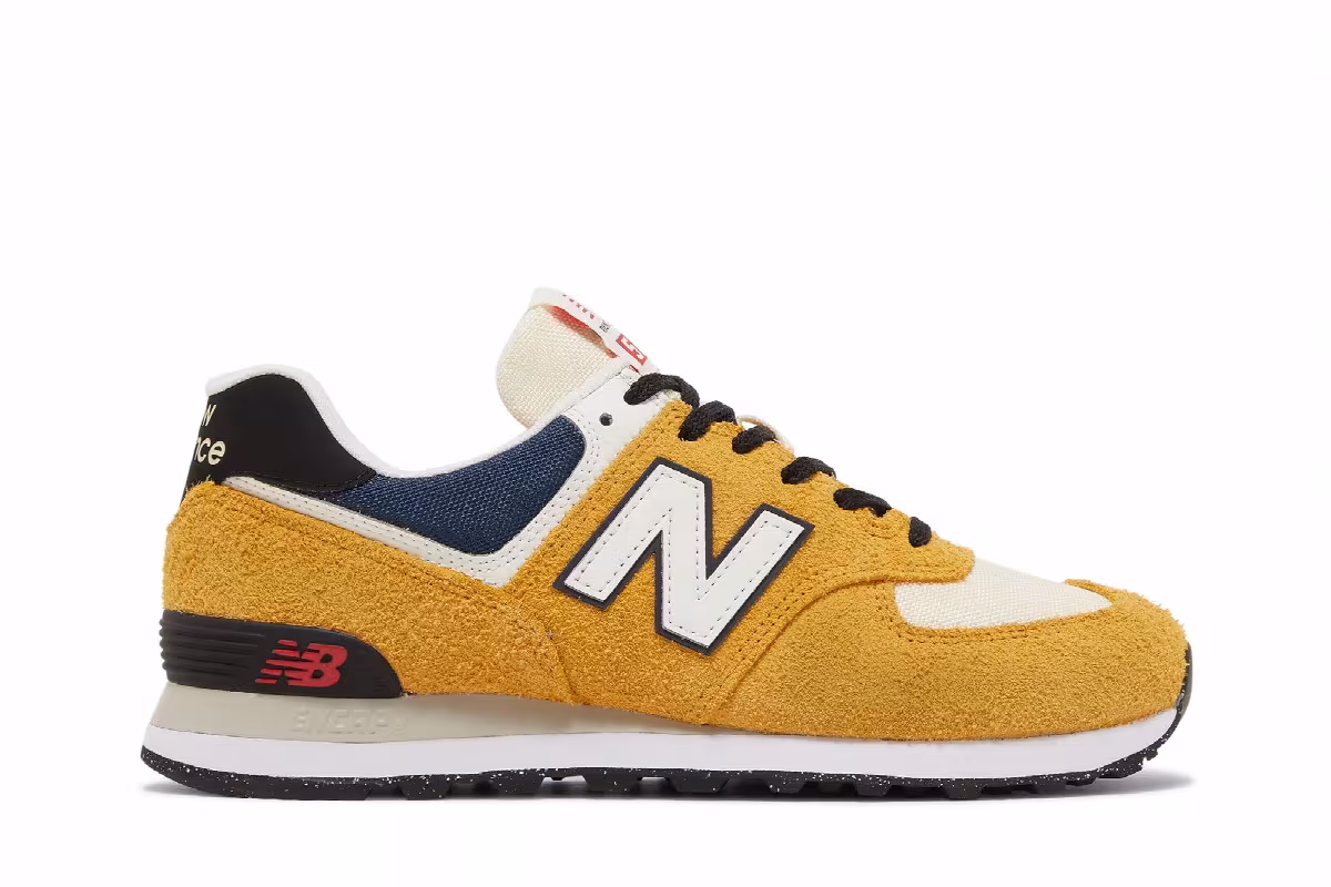 New Balance 574 Yellow Grey, view 2