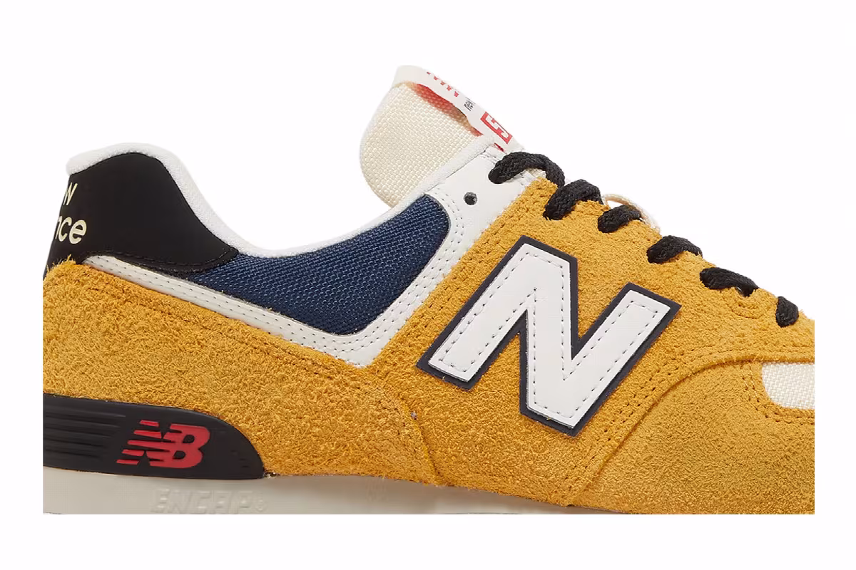 New Balance 574 Yellow Grey, view 3