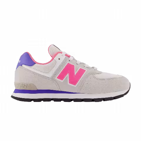 New Balance 574 Big Kid 'Summer Fog Neon Pink'