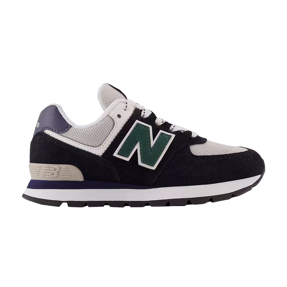 New Balance 574 Little Kid Black Nightwatch Green