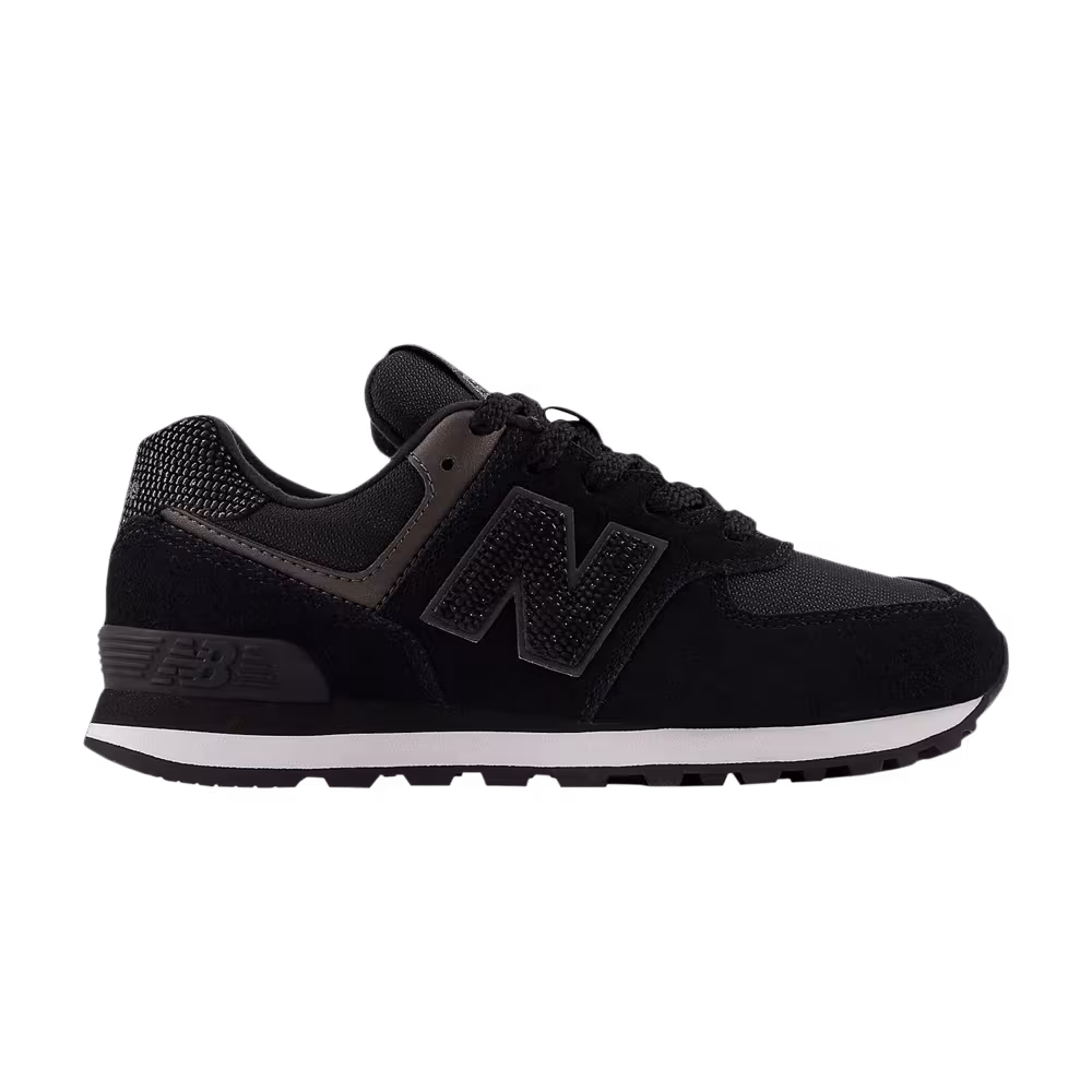 New Balance 574 Little Kid Wide Black Metallic