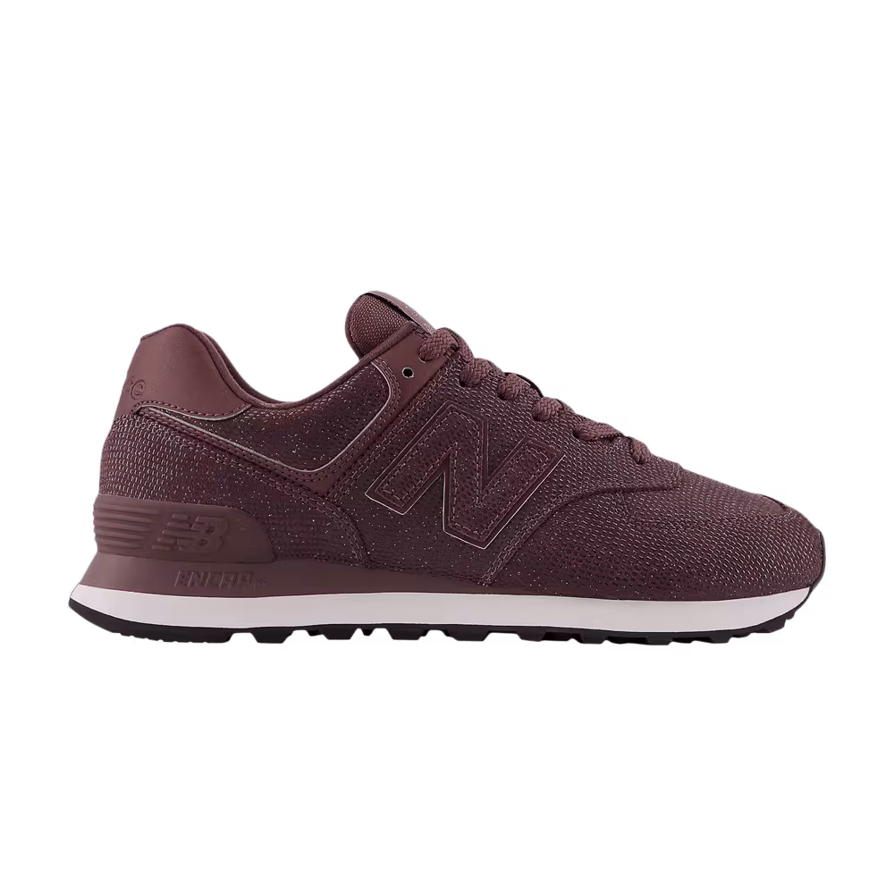 New Balance Women's 574 Burgundy Bone Reptile