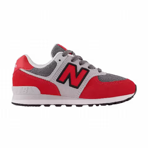 New Balance 574 Little Kid Wide 'True Red Light Aluminum'