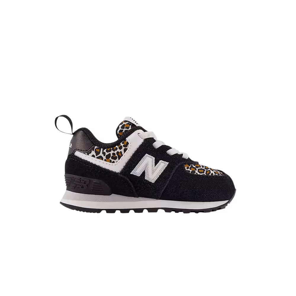 New Balance 574 Bungee Lace Toddler Leopard