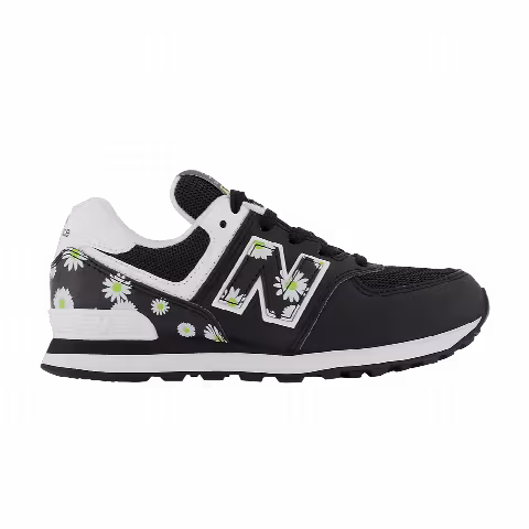 New Balance 574 Little Kid Wide 'Black Florals'