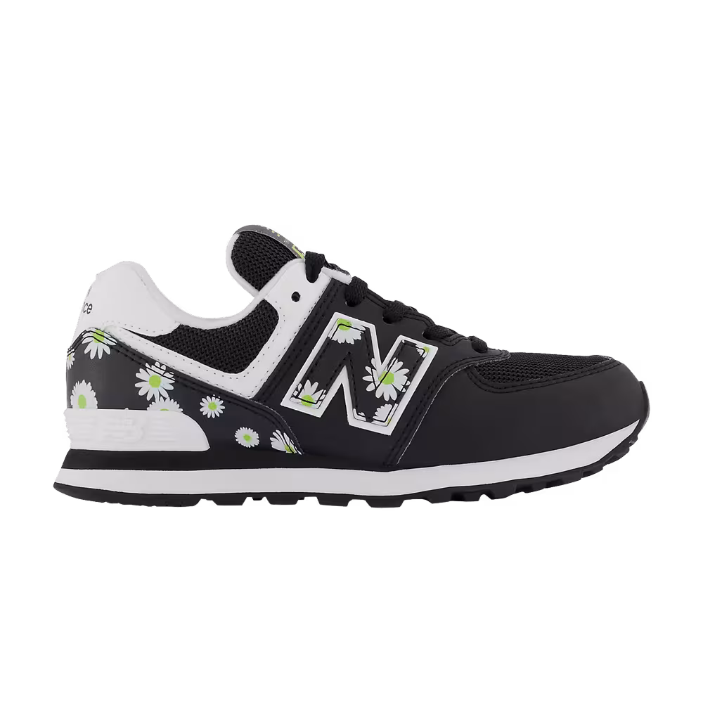 New Balance 574 Little Kid Wide Black Florals