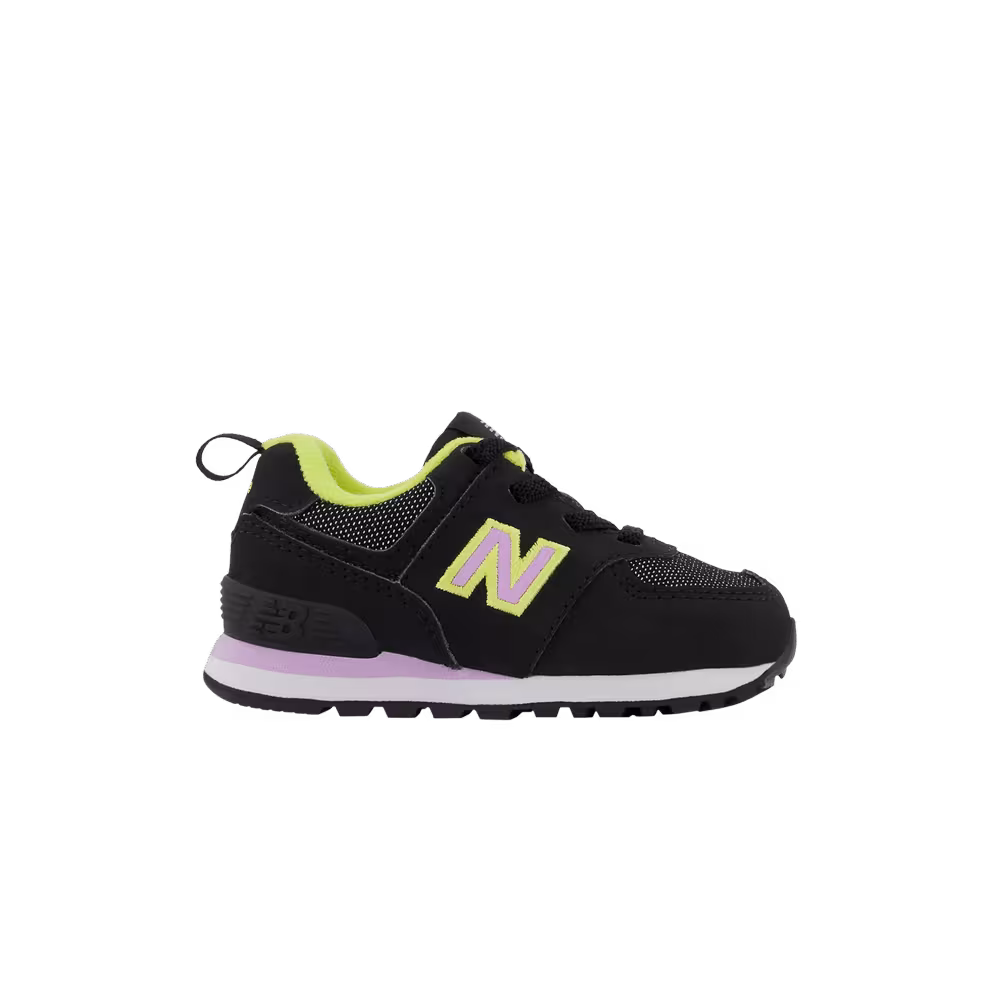 New Balance 574 Toddler Wide Fashion Metallic - Black Dark Violet Glow