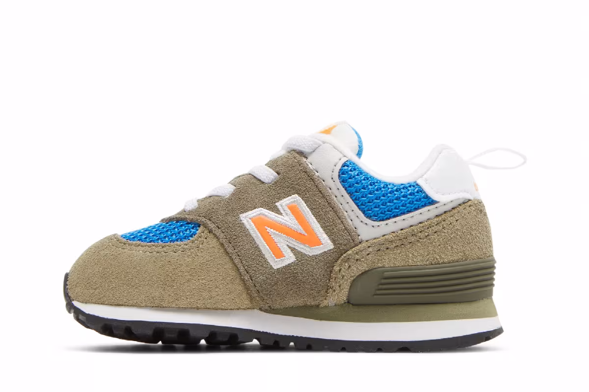 New Balance 574 Bungee Toddler True Camo Vibrant Orange, view 4