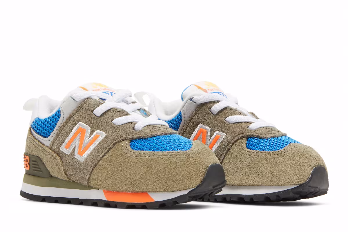 New Balance 574 Bungee Toddler True Camo Vibrant Orange, view 9