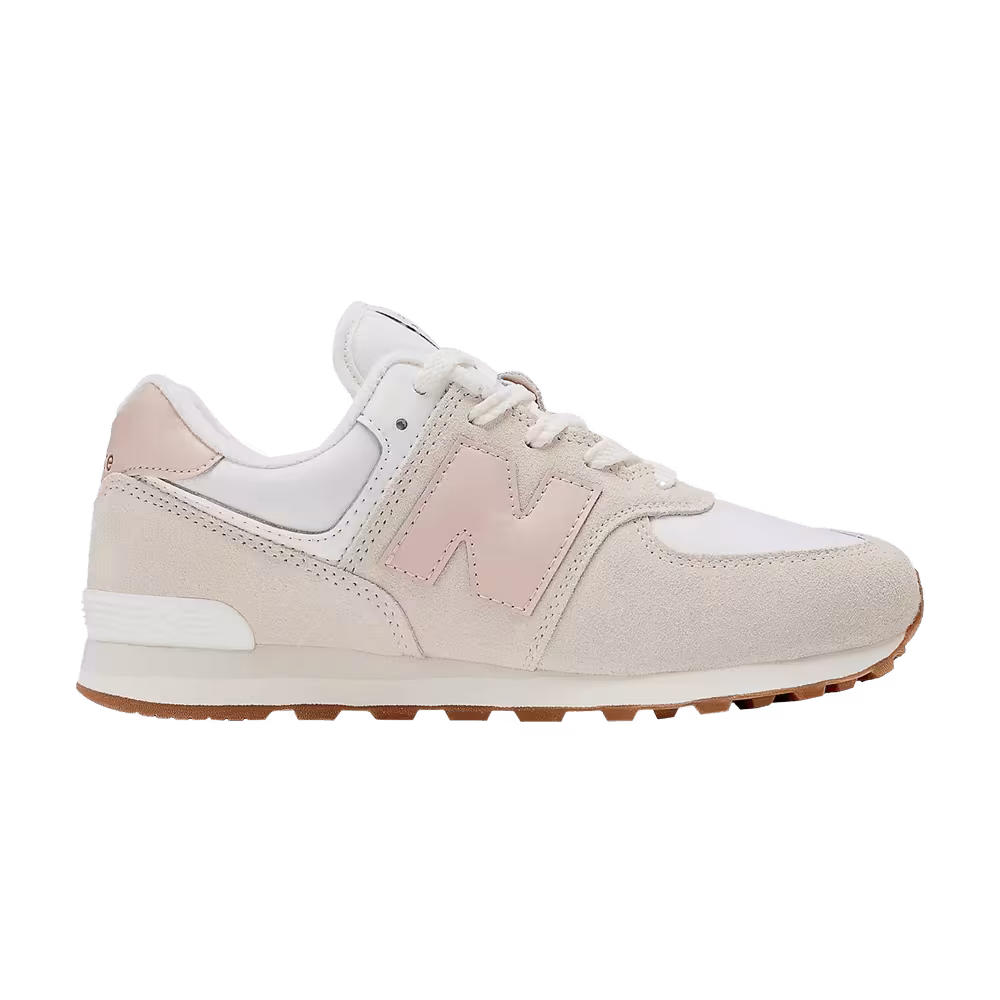 New Balance 574 Big Kid Wide Moonbeam Pink Sand