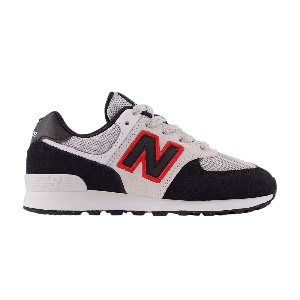 New Balance 574 Little Kid Wide Black Nimbus Cloud Red