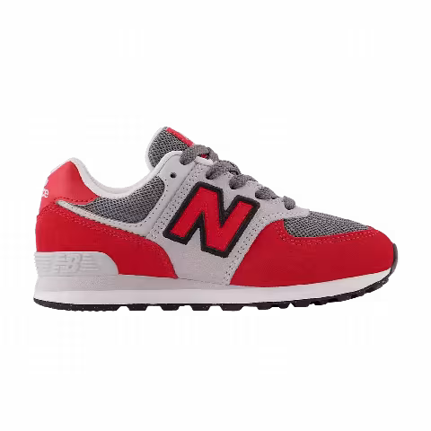 New Balance 574 Little Kid 'True Red Light Aluminum'