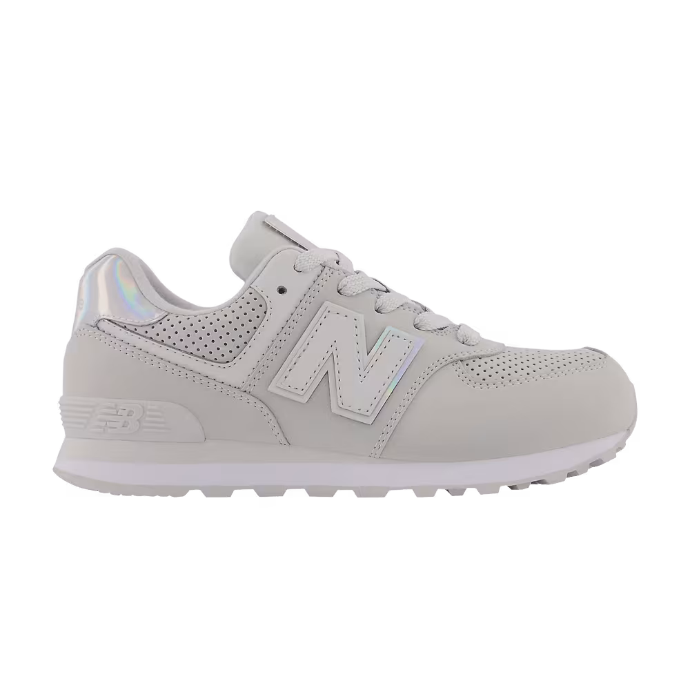 New Balance 574 Bungee Little Kid Wide Summer Fog White
