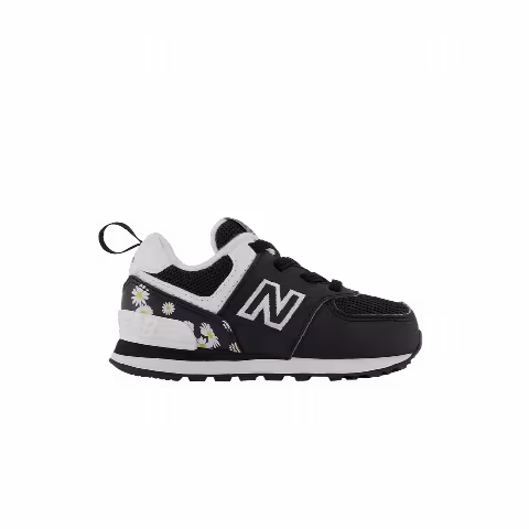 New Balance 574 Bungee Toddler Wide 'Black Florals'