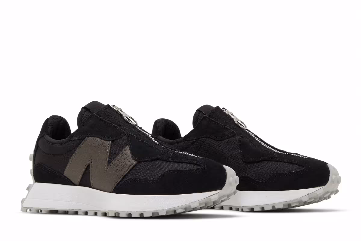New Balance Women's 327 Black White, view 9